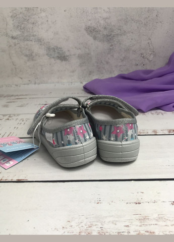 Серые тапочки детские текстильные для девочки серый (258) Waldi