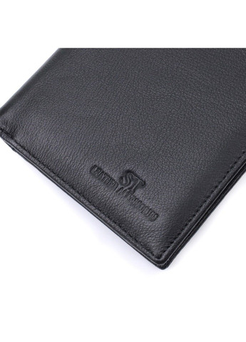 Вертикальне чоловіче портмоне з натуральної шкіри 22733 Чорний st leather (298111829)