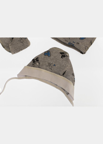 Серый комплект ползунки и распашонка кулир с зайкой серый 62 см (50135) BABYKROHA