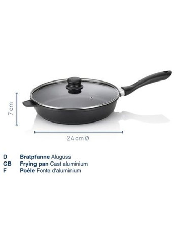 Сковорода (10040) Kela Gabor з кришкою та захистом, 24 см (370021106)