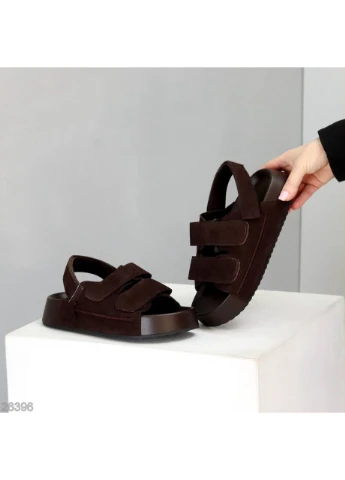 Коричневые шоколадные босоножки No Brand