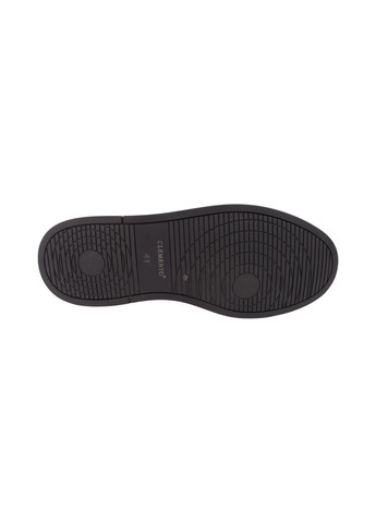 Чорні кеди чоловічі чорні натуральна шкіра Clemento 119-25DTC