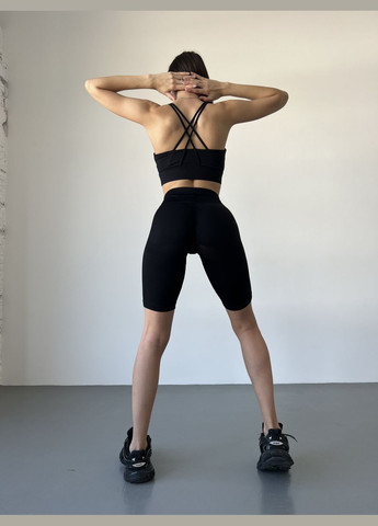 Велосипедки спортивні з ефектом пуш-ап, чорного кольору, розмір S Trends (330245349)