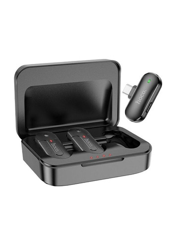 Беспроводной микрофон петличный DI56 Twin Type-C емкостью 600mAh, LED индикатор на частоте 2.4G в радиусе Hoco (340935346)