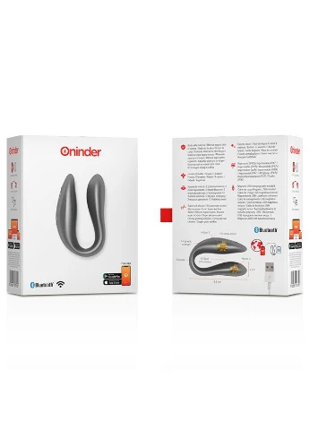 Oninder (Испания) Смарт вибратор для пар DOUBLE PLEASURE, цвет: черный Oninder (Испания) No Brand (391013507)