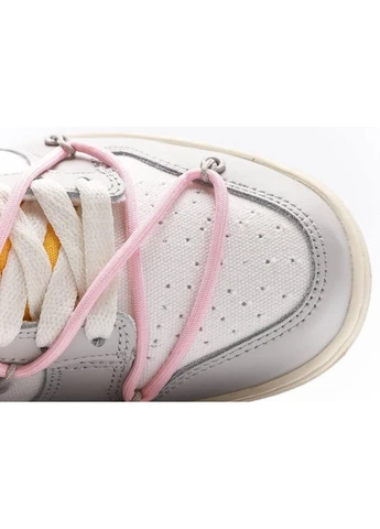 КРОСІВКИ ЖІНОЧІ NIKE DUNK X OFF WHITE GREY PINK НАЙК ДАНК БІЛІ No Brand білі демісезони (391937534)