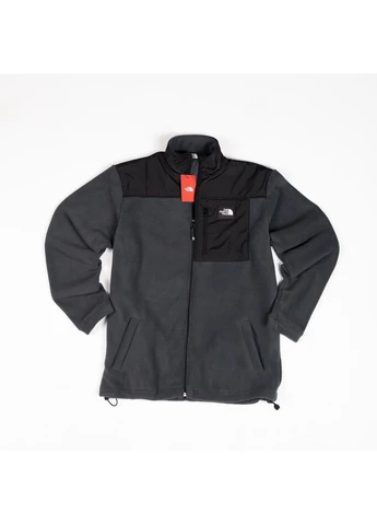 Мужской демисезонный зипер флисовый The North Face графит No Brand (365731131)
