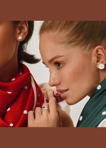 Срібні сережки-пусети Круг (блискучі) 122513 Oniks (264644472)