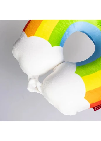 Подушка для шиї Rainbow велюр червона Yiwu (393478295)