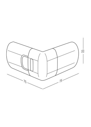 Замок-блокиратор угловой с кнопкой MBM Kids (BS-05 WHITE) MVM (301003130)