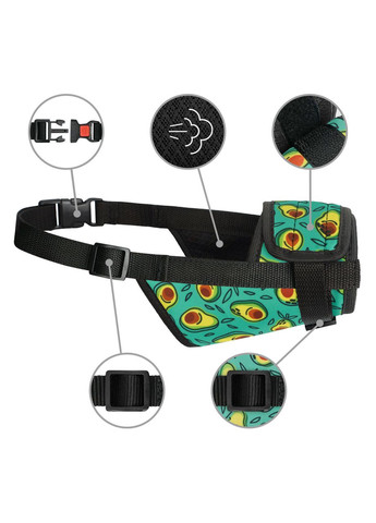 Намордник для собак нейлоновий регульований Авокадо Barksi (370549542)