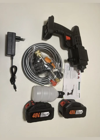 Аккумуляторная мойка высокого давления Cleaning Gun 48V универсальная автомойка портативная с кейсом 1000W Черная No Brand (338597863)