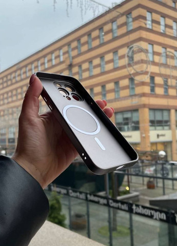 Силіконовий чохол для iPhone 14 Pro Max Graphite MagSafe / Айфон 14 Про Макс сірий з магсейф No Brand (299153234)