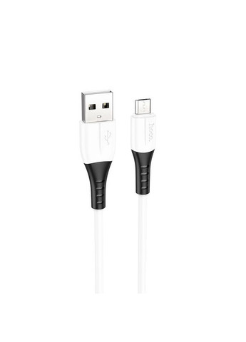 Кабель Micro USB silicone charging data cable X82 1 метр білий Hoco (279826974)