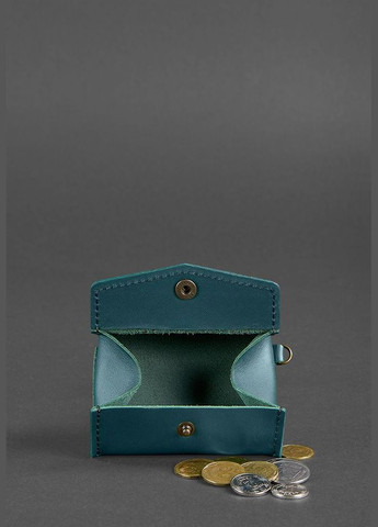 Женская кожаная монетница с клапаном 1.0 зеленая (A-026554) BlankNote (341307545)