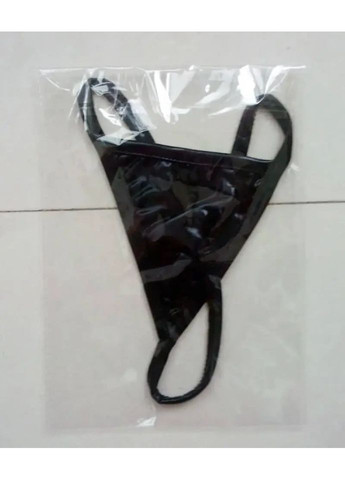 Черный демисезонный латексные стринги. женские латексные трусы. трусы стринги No Brand