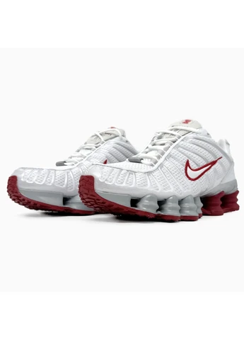 КРОСІВКИ ЖІНОЧІ NIKE SHOX TL WHITE/RED НАЙК ШОКС ТЛ БІЛІ No Brand білі демісезони (392000771)