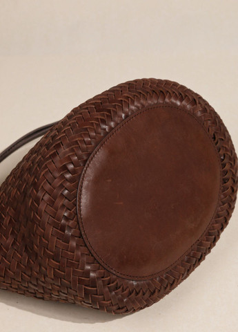 Плетена жіноча сумка з натуральної шкіри, ручна робота, сумка-відро One (342058780)