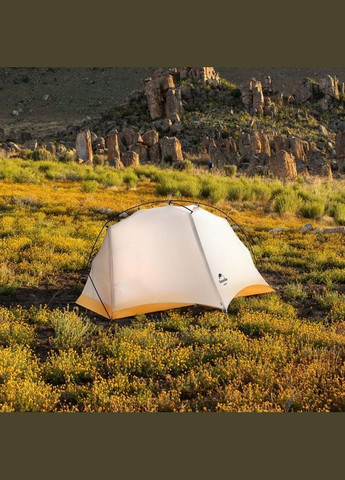 Палатка сверхлегкая одноместная NH21ZP003 Серо-желтая (6927595775424) Naturehike (322206990)