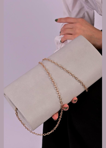 Сумка клатч жіноча сіра код 7-046 PTR No Brand (317769233)