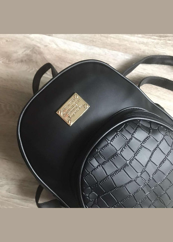 Жіночий міський міні рюкзак під чорний рептилію No Brand (301083305)