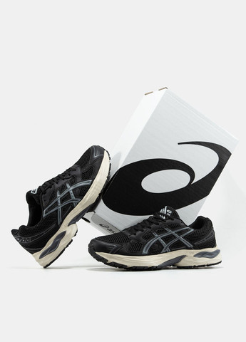 Чорні Осінні кросівки чоловічі і жіночі asics gel-1130 black grey white | асікс гель 1130 чорні No Brand