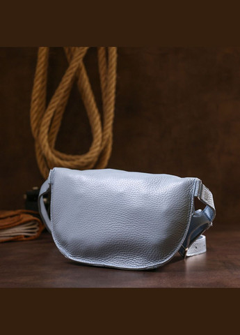 Поясная сумка женская кожаная через плечо 16374 Голубой Shvigel (302007525)