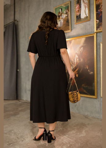 Чорна повсякденний сукня-сорочка сорочка No Brand однотонна