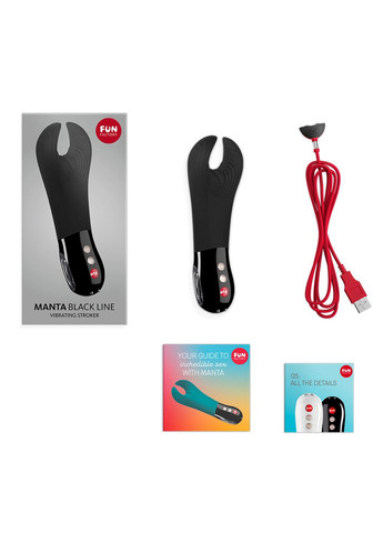 Вибратор для пениса MANTA black подходит для парных игр. Fun Factory (335395557)
