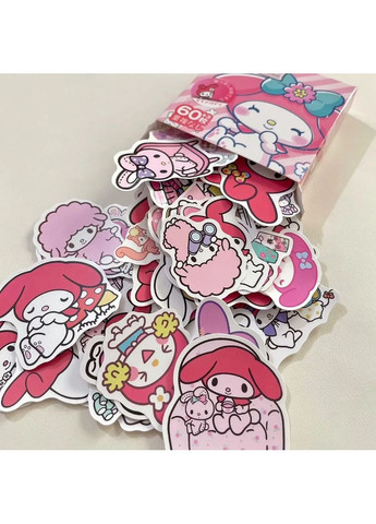 Набор наклеек, стикеров My Melody Май Мелоди наклейки 60+3 шт Sanrio (363054197)
