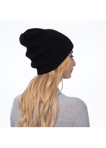 Шапка ковпак жіноча вовна чорна LIORA LuckyLOOK 947-315 (322792604)
