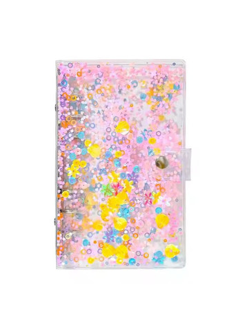 Блокнот-планер для фінансів 12,5х19,5 см, планер бюджету та зберігання грошей, органайзер прозорий з блискітками No Brand (369802983)