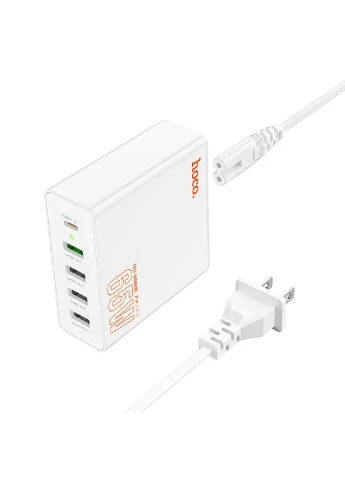 Мережевий зарядний пристрій Vision PD65W five-port(1C4A) charger White (6931474794970) Hoco C114A (361348149)