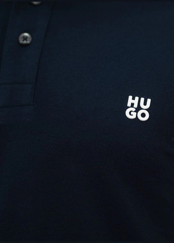 Поло чоловіче Hugo Boss cotton-piqué regular-fit polo shirt with white logo (292115881)