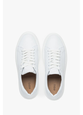 Белые кеды низкие, цвет белый Estro