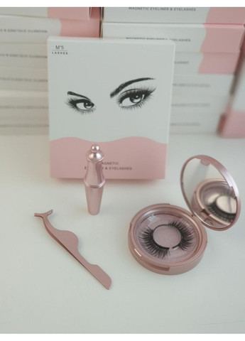 Набір - багаторазові вії класичні 3Д 3D Модель KS01 + магнітна підводка + пінцет Magnetic Lashes (366668414)