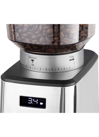 Кофемолка жернова, 180Вт, об'єм зерен-250г, 31 ступ.помелу, метал, сріблястий Catler (370615429)