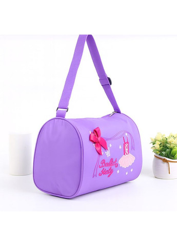 Cумка-боченок фиолетовый детская для танцев, гимнастики и спорта 26x23x15 No Brand (361147700)