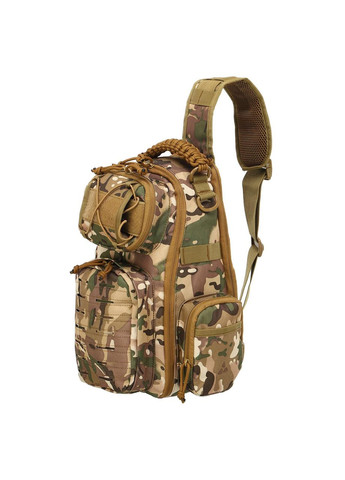 Сумка-слинг тактичная с одной лямкой (нейлон, оксфорд 900D, раствор 35x15x20см, 11л, Камуфляж SILVER KNIGHT (361434128)