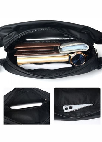 Сумка поясная из ткани Черная Confident (340235203)