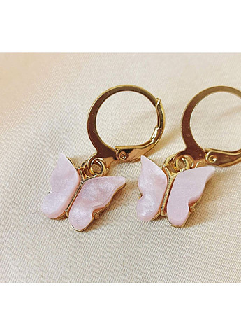 Сережки біжутерія на кожен день Білі метелики No Brand (352192062)