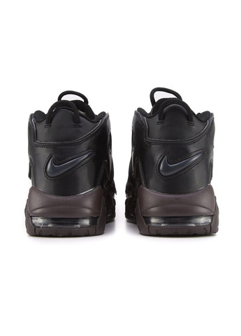 Чорні Осінні кросівки чоловічі nike air more uptempo black brown найк аір мор аптемпо No Brand
