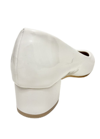 Seven Лаковые белые туфли на устойчивом каблуке лодочки белый з искусственная кожа, — всесезон (314508316)