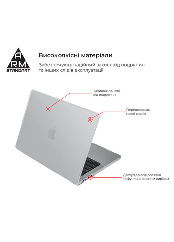 Накладка Air Shell для MacBook Air 15 M2 2023 A2941 (ARM70398) ArmorStandart (285767522)