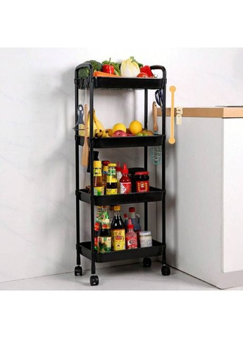 Етажерка органайзер на коліщатках полиця стелаж пересувний на колесах 4 яруси Home (360867134)