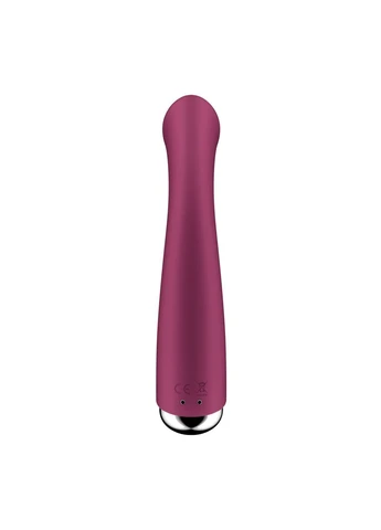 Вібратор з ротацією Spinning G-Spot 1 Red, плоский майданчик для стимуляції точки G Satisfyer (332209368)