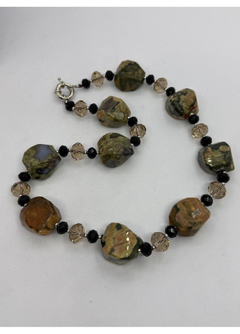 Намисто з яшми 20*25*15 мм 45 см Комбінований No Brand (363829926)