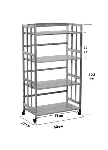 Этажерка на колёсах из дерева Талкина 123 сиена (ЭТА-231405) No Brand (327847190)