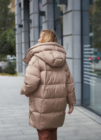 Коричневый зимний Пуховик аляска Clasna