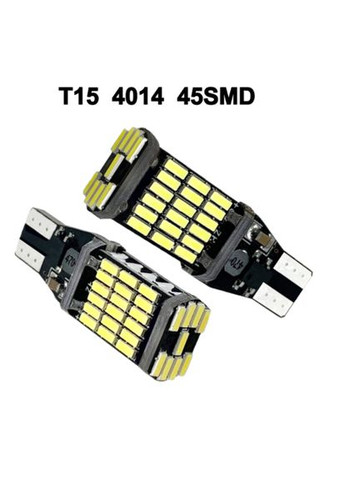 Светодиодная лампа LED T15 / W16W 4014 45 SMD CANBUS красный No Brand (316091070)